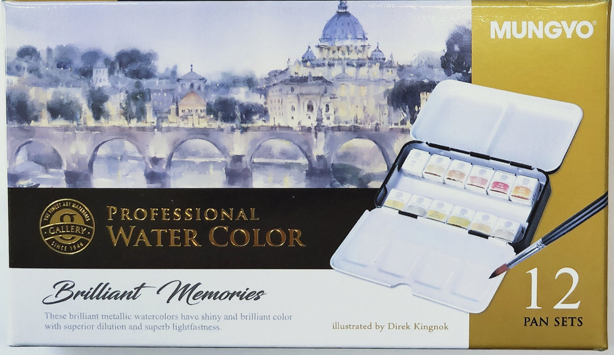 Professional Metalic Watercolours 12's
