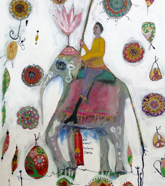 Hula Anyone- a Painting by Janie Nott