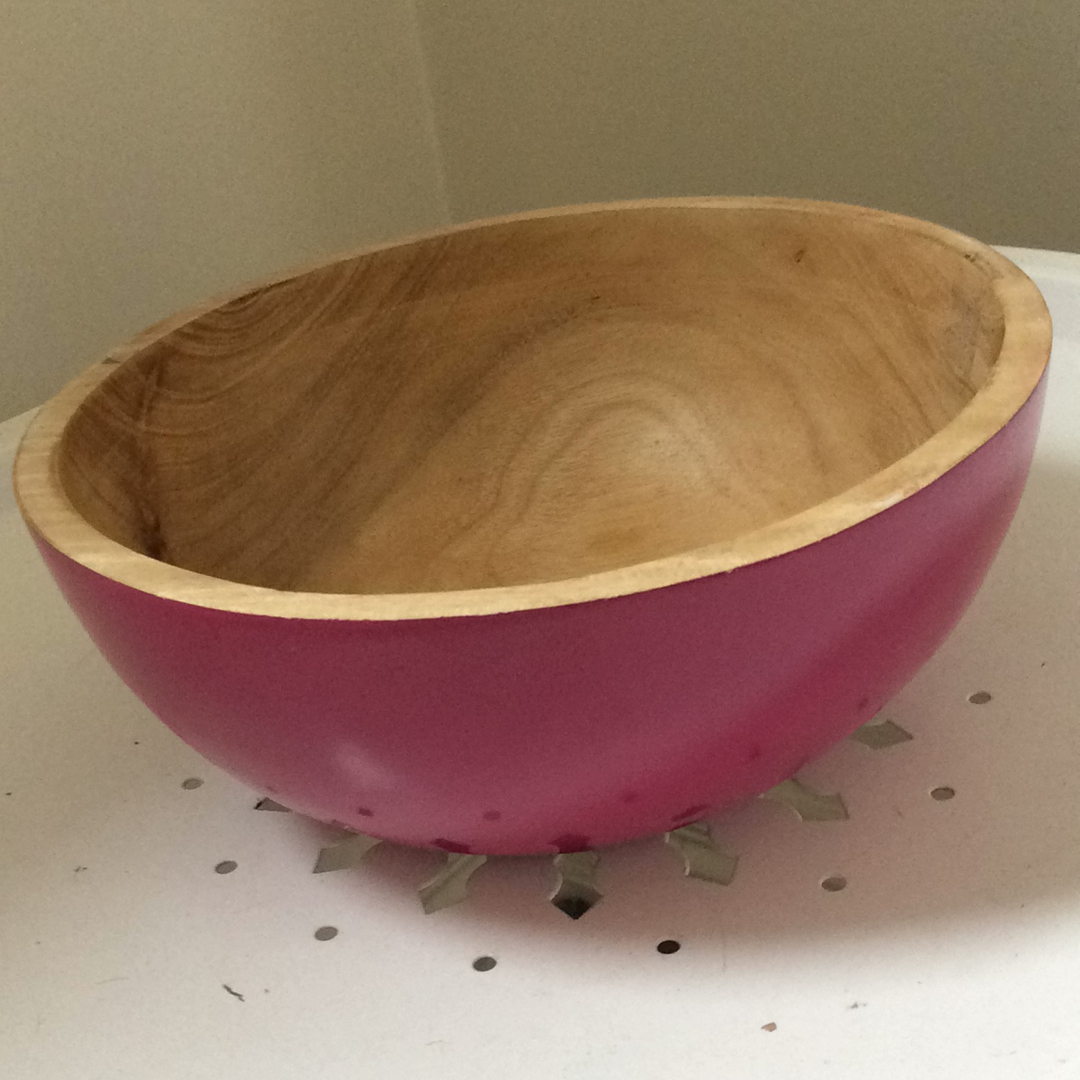 Large wooden bowl
